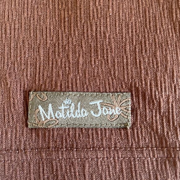 Matilda Jane Size M Brown Enchanted Garden Alice Textured Wide Leg Crop Pants - Picture 5 of 8